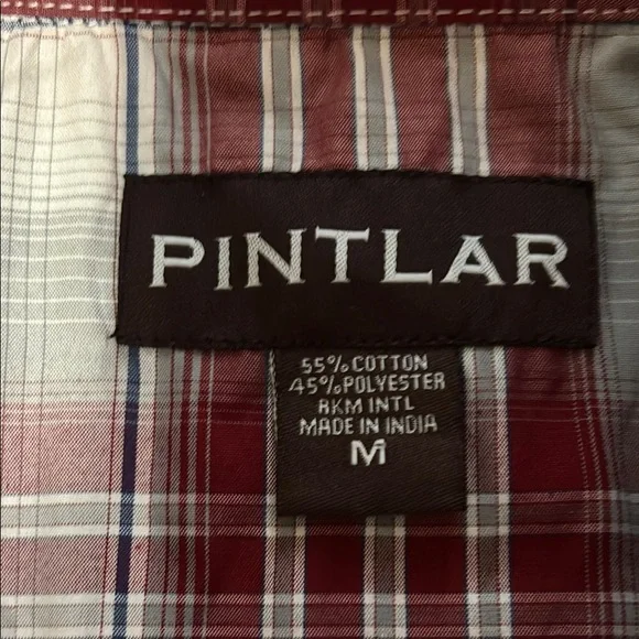 Men’s Red and Gray Pearl Snap Plaid Shirt - Picture 2 of 3